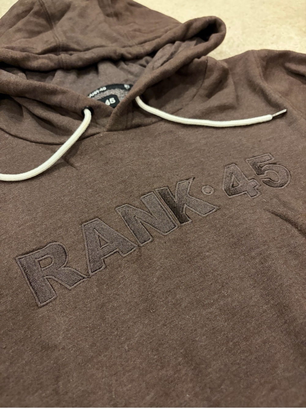 Rank•45 Brown Hooded Sweatshirt